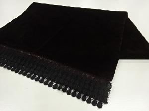 ビロードレース抽象花模様ショール